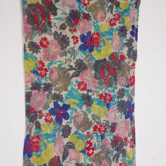 Crown Women's Cotton Blend Floral Scarf Headwrap Shawl Wrap Multicolor - Picture 4 of 7